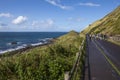 Walking to the Giants Causeway in Northern Ireland Royalty Free Stock Photo